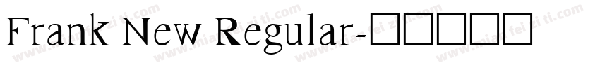 Frank New Regular字体转换